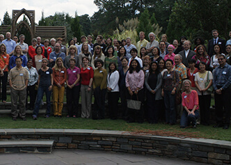 The DCRI Statistics group attends a 2013 retreat at Duke Gardens.