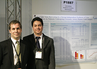 John Alexander and Renato Lopes present their poster on PREVENT-IV during ESC 2008.