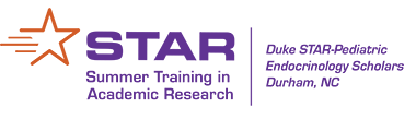Banner identifying Duke Pediatric Endocrinology as a participating site in the STAR research network.