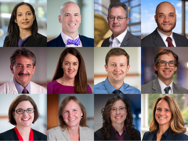 A grid of 12 headshots of the following DCRI faculty members: Sana Al-Khatib, Danny Benjamin, Chris Lindsell, Gerald Bloomfield, Mitch Krucoff, Jennifer Rymer, Christoph Hornik, Jonathan Piccini, Lisa Wruck, Christina Wyatt, Rachel Greenberg, and Kim Huffman.
