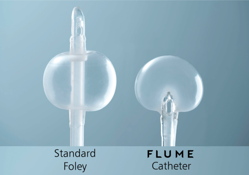 standard foley vs. flume catheter