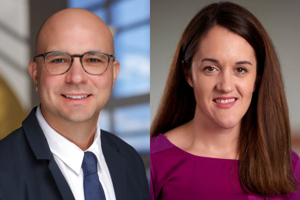 Side by side headshots of DCRI faculty and fellowship program leaders Daniel Gonzalez and Jennifer Rymer.