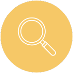 Icon of a magnifying glass symbolizing a quick look at the DCRI