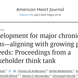 Screenshot of journal article: Drug development for major chronic health conditions—aligning with growing public health needs